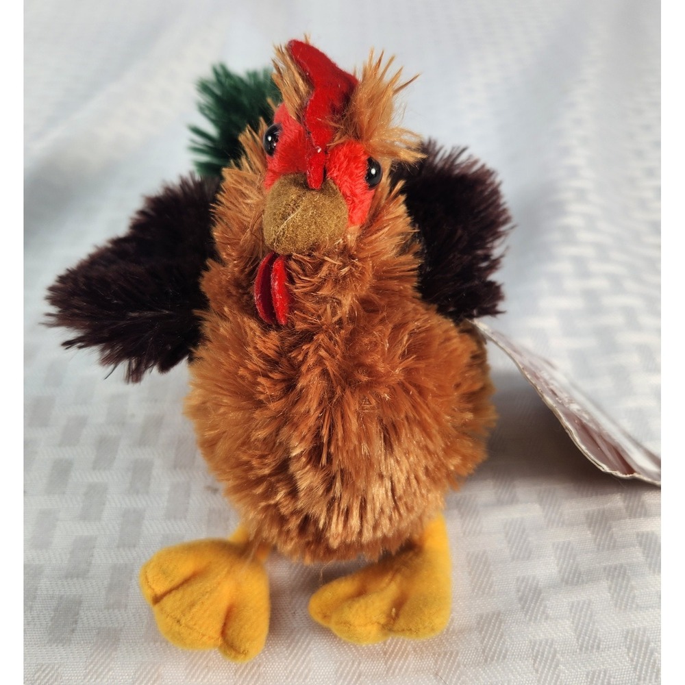 Hawaiian Collectibles Ha'aheo Proud Rooster Kauai Handmade Plush W/ Tag 5"